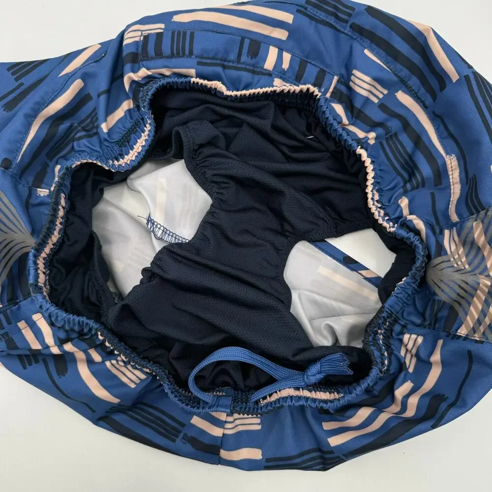 Oiselle Shorts Size 4 Womens Running Athletic Run Lined Mesh Athletic Blue Print
